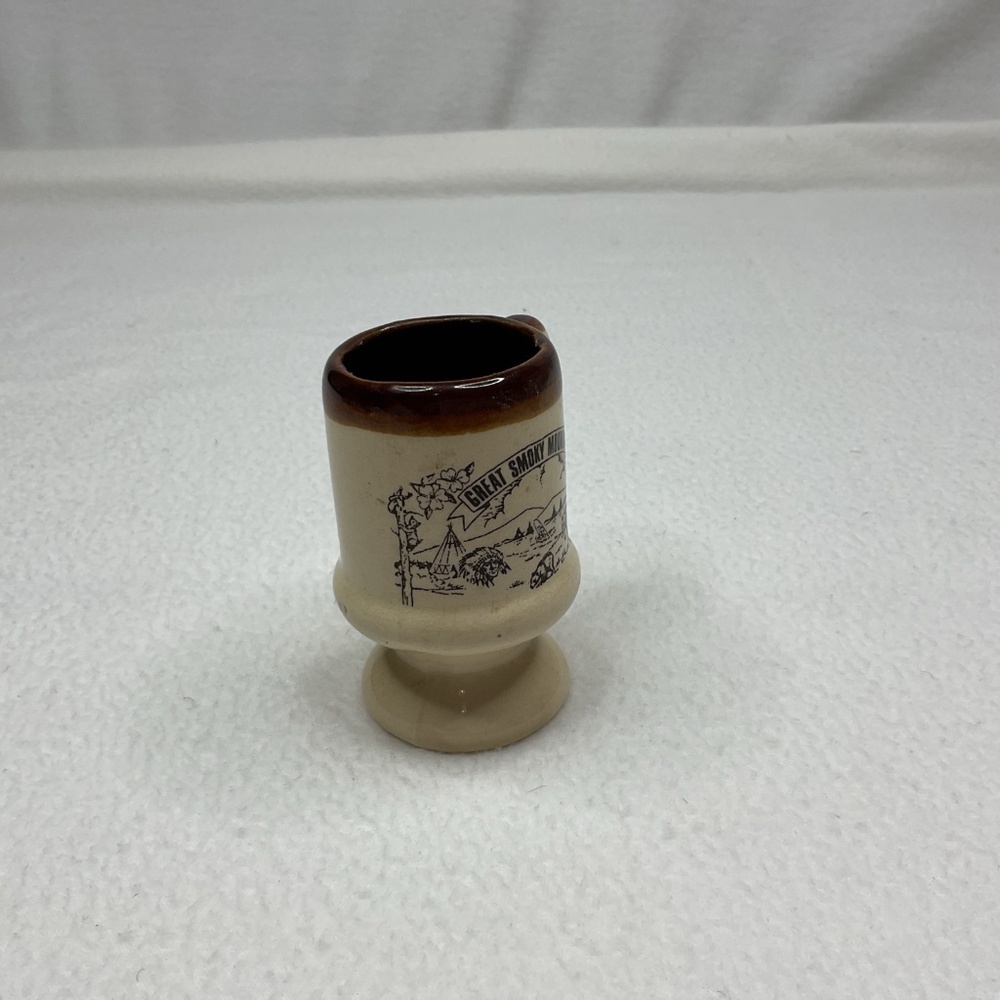 3.25 Inch Miniature Great Smokey Mountains Souvenir Mug With Imperfections - Picture 8 of 16